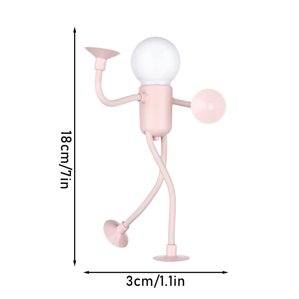 Veränderbare Form, lustiges Sportler-Nachtlicht, vielseitige Lampe, kreativer Spaß, schrullige Knopfbatterie, Schreibtischlampe, Ornament, Vakuumsauger