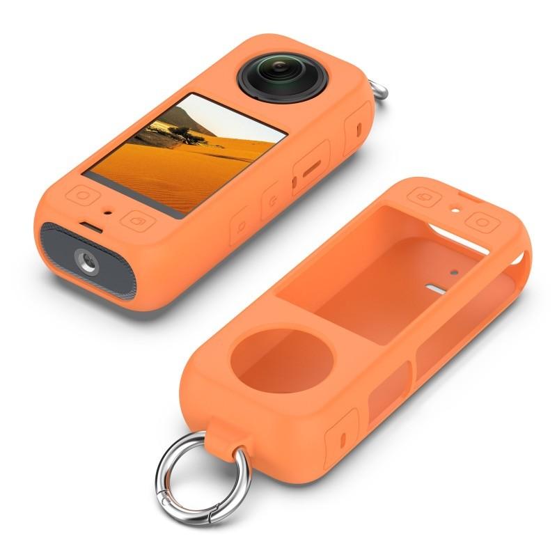 3Pcs Screen Protector Film+ 1Pcs Silicone Shell for Insta360 X5/X4/X3 Protector Anti-scratch