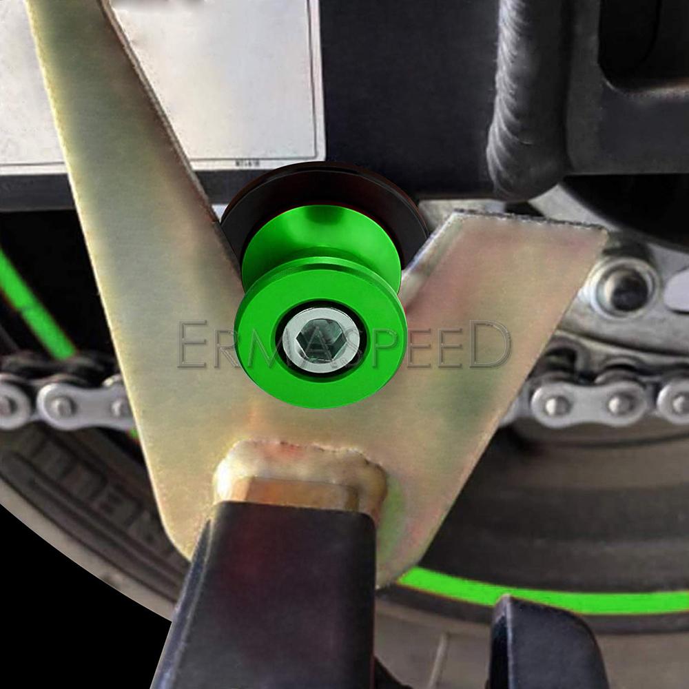 Pro Z1000 Z900 Z750 Z250 NINJA250 Z50L ER6N Cívky kyvné vidlice Šrouby zadního stojanu Jezdce M8 M10 CNC hliník