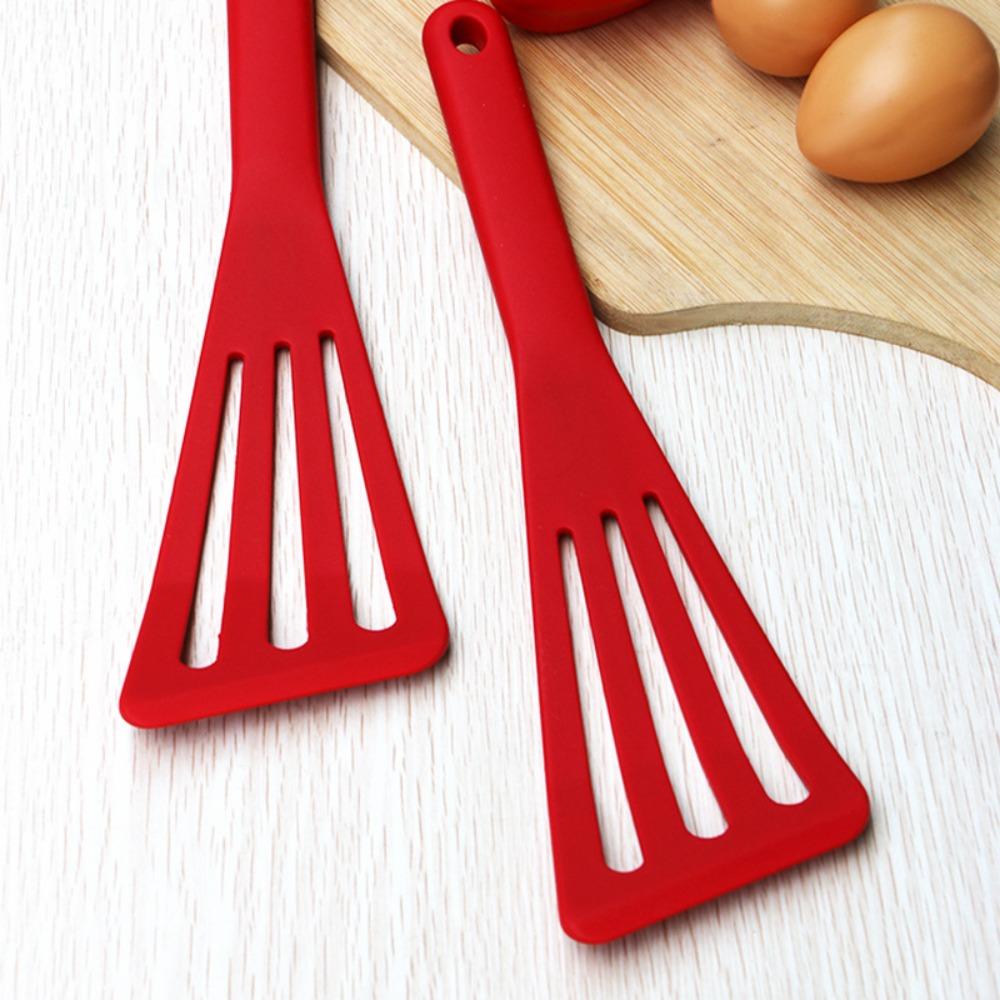 Silicone Inclined Leakage Shovel Heat Resistant Steak Spatula Fish Frying Spatula Non-stick Pan
