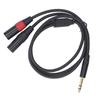 TRS 1/4 Inch To Dual XLR Male 6.35mm Stereo Breakout Cable Y Splitter Cable  Audio Connection