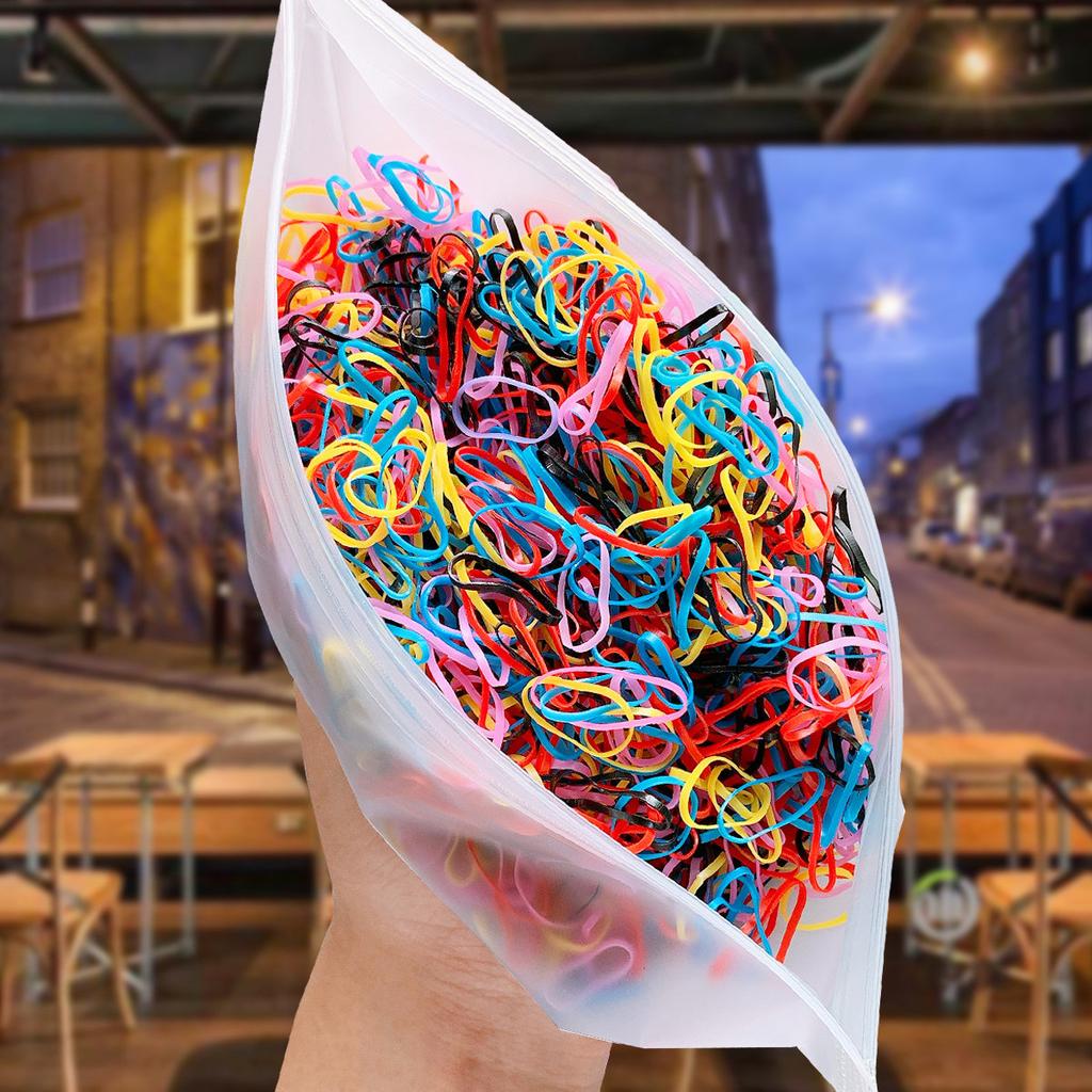 4000 Stück Einweg-Elastik-Haargummis Niedliche Mädchen Haargummi für Pferdeschwanzhalter Haarflechtwerkzeuge Zubehör Kopfschmuck