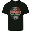 Italia In My DNA Italy Flag Football Rugby Mens Cotton T-Shirt Tee Top