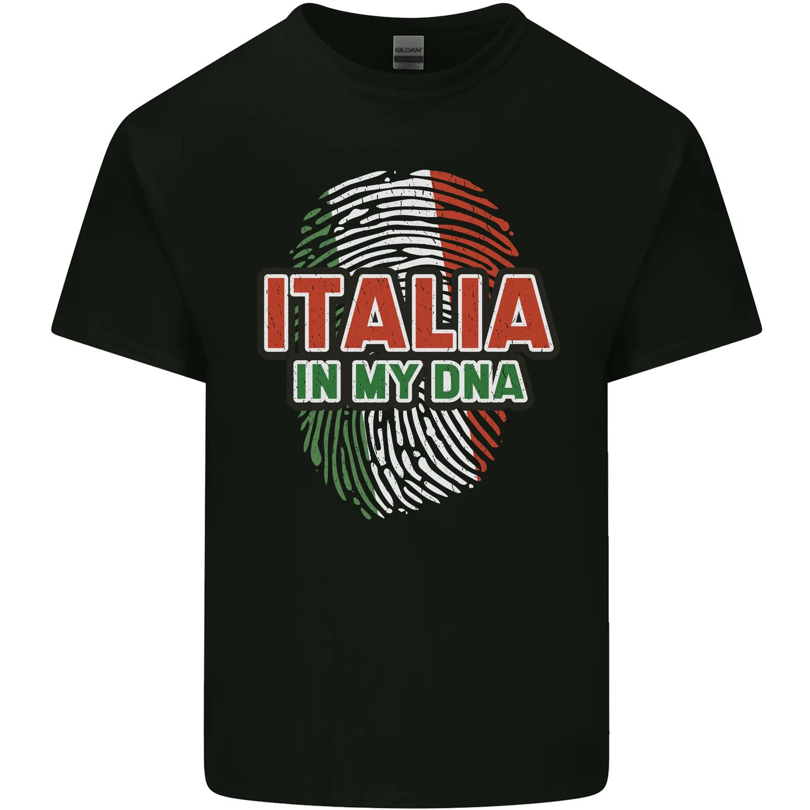 Italia in My DNA Italy Flag Football Rugby Mens Cotton T-Shirt Tee Top S разноцветный