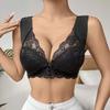 Plus Size Lace Backless Front Closure Vest Style Bra