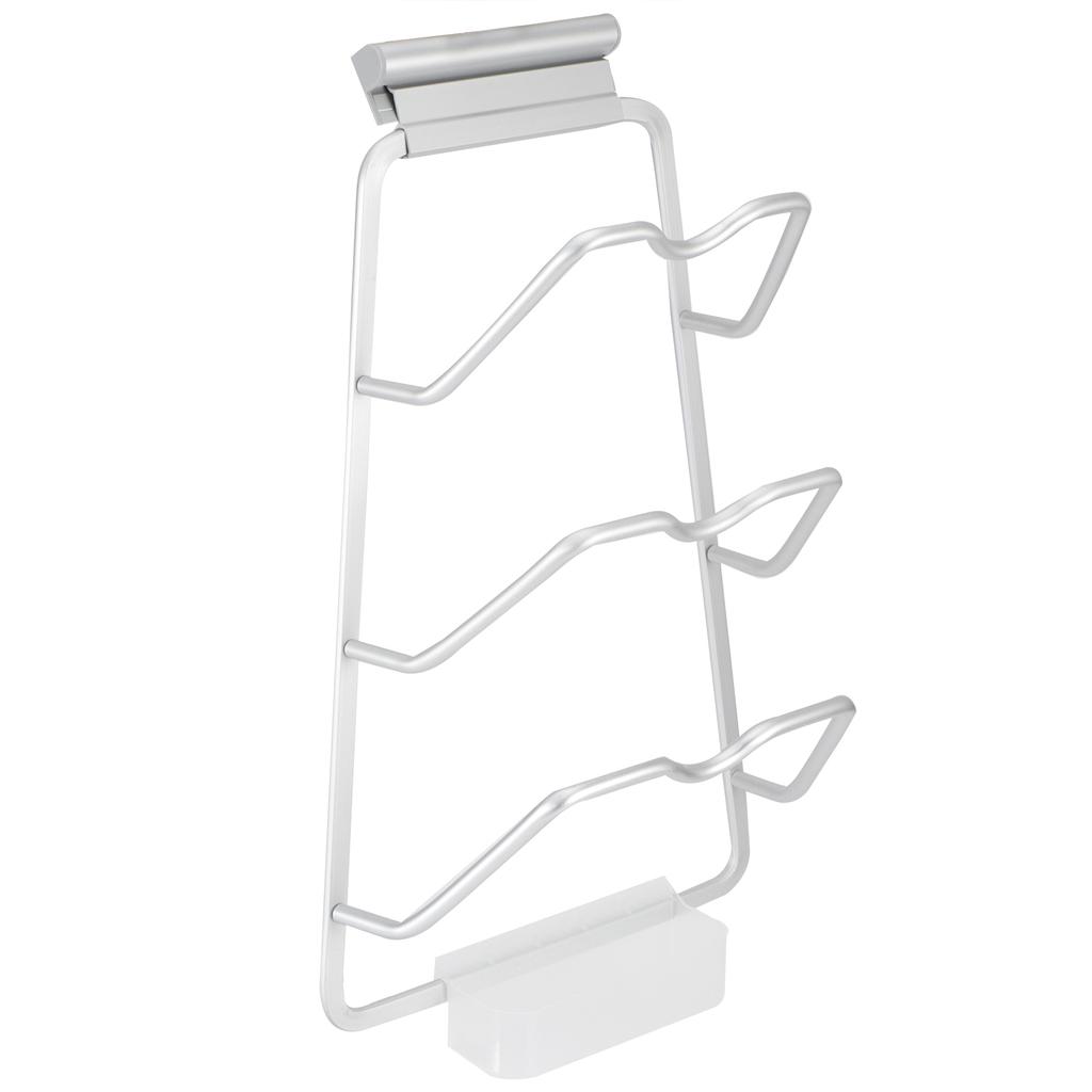 3 Tier Wall Mounted Pan Lid Storage Rack Pot Cover Organizer Holder Kitchen Accessories(Avec