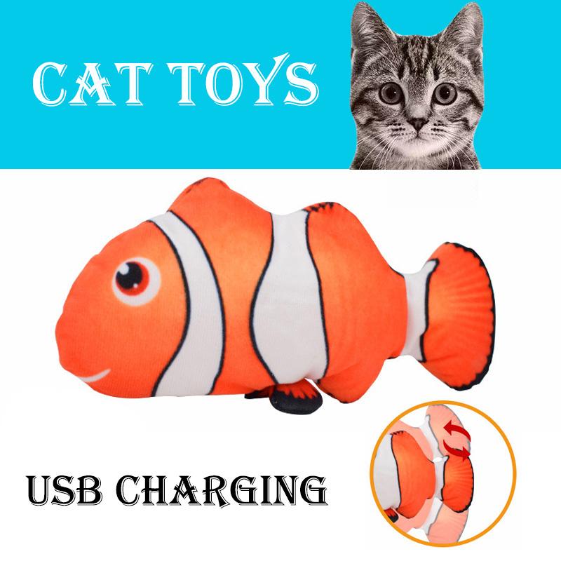 Buy Cats Toys Electronic Fish Shape Nteractive Cat Toy Electric Usb