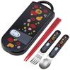 Lunch Box Chopsticks Trio Set Studio Ghibli Spirited Away Lantern for Boys and Girls Children's (Chopsticks, Spoon, Fork) 16.5cm, No-Face