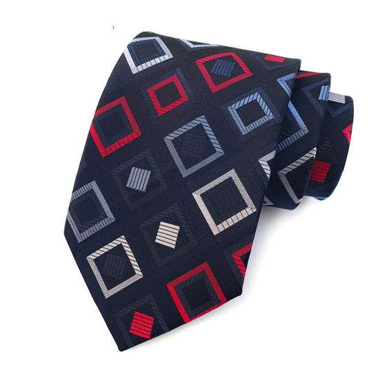 Men Business Tie Lightweight Multipurpose Adjustable Different Patterns Plaid Print Decorative Gentleman Wedding Daily Wear Necktie Clothes Accessory