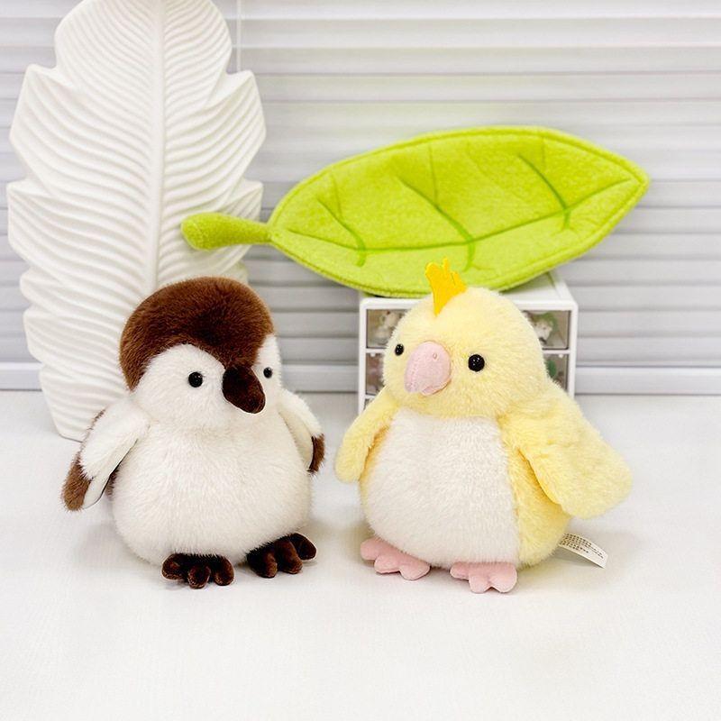 Plush Sparrow Parrot Stuffed Toy Animal Birds Doll Room Decoratio Kids Gifts