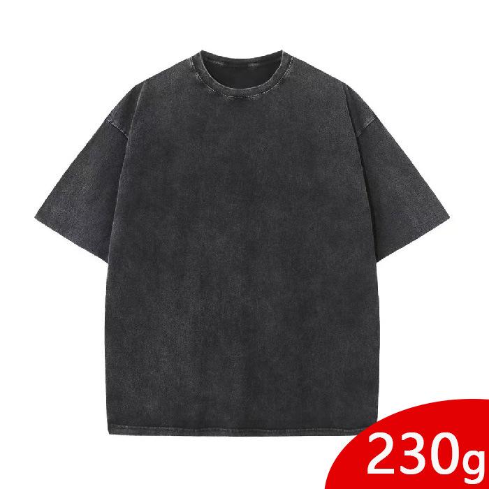 

Футболка большого размера с потертостями и принтом «батик» - 300 г чистого хлопка, унисекс, спущенное плечо, короткие рукава XXXL