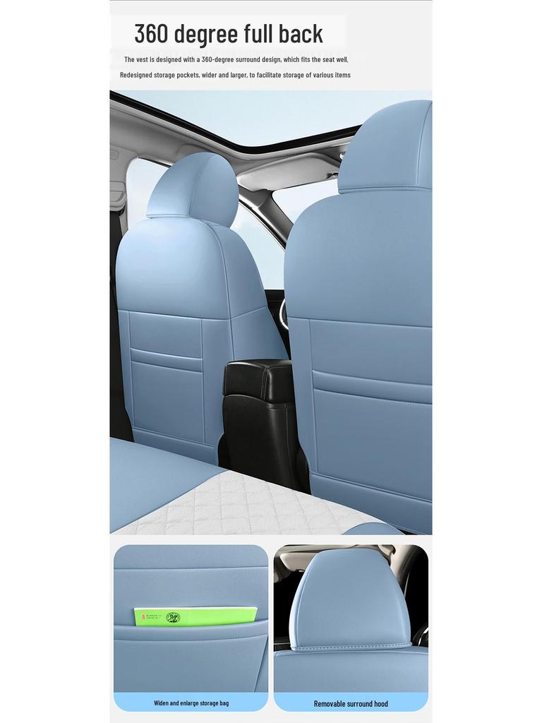 Five-Seat Qashqai Full Leather SUV Cushion: All-Season, Full Surround Seat Cover.