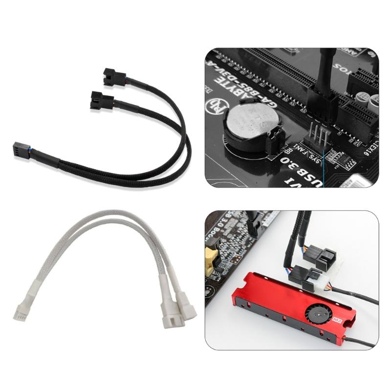 Lüfteradapter 1 auf 2 Splitterkabel für PC-Kühlsysteme unterstützt Geschwindigkeitsregelung und Überlastschutz
