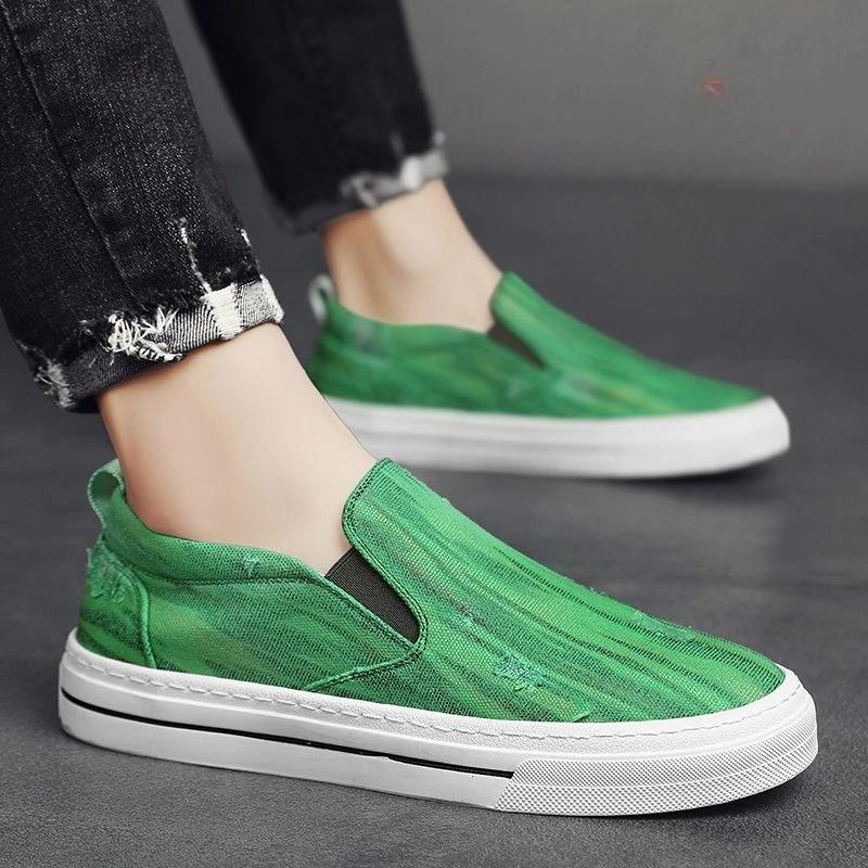 Sneakers Round Toe Lightweight Canvas Slip-on Casual Shoes for Men Classic Original Adults In Promotion Retro Vulcanize Man Shoe
