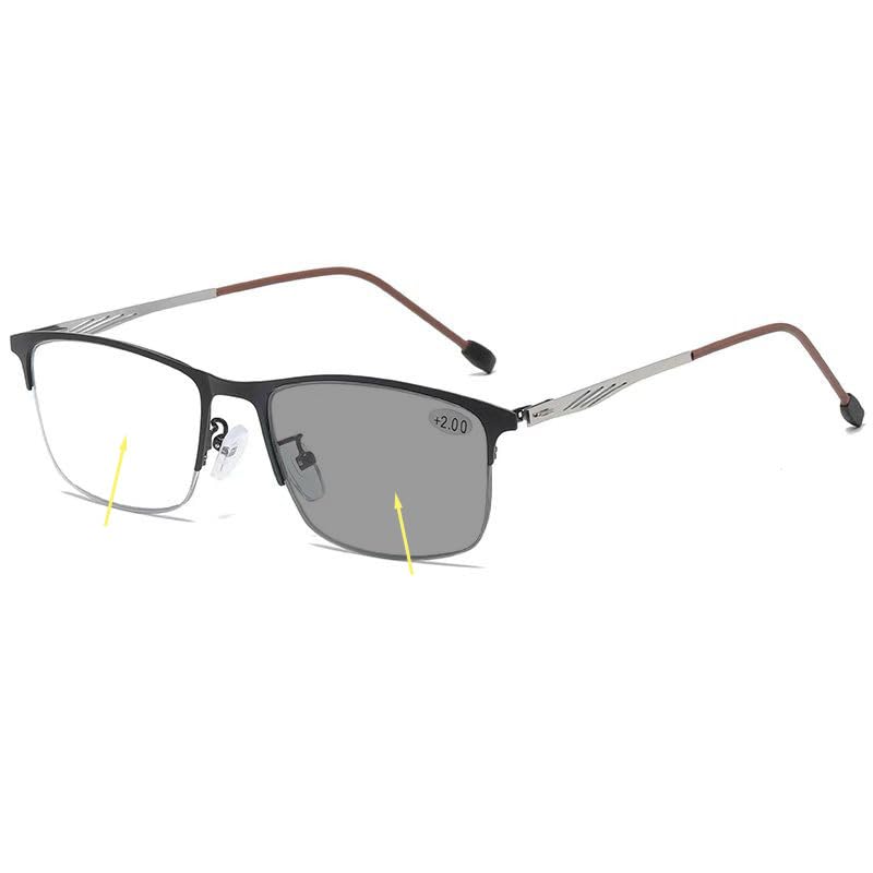 Progressive Multifocal Reading Glasses Without Suitable for Strong Sunlight and Harmful and Does Not Change Color Under Artificial Light or Indoors