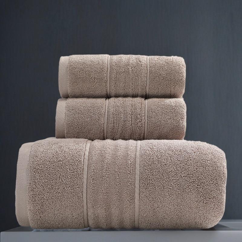 Pure Cotton Class A Soft Absorbent Embroidered Bath Towel - Luxurious, Thickened for Adults