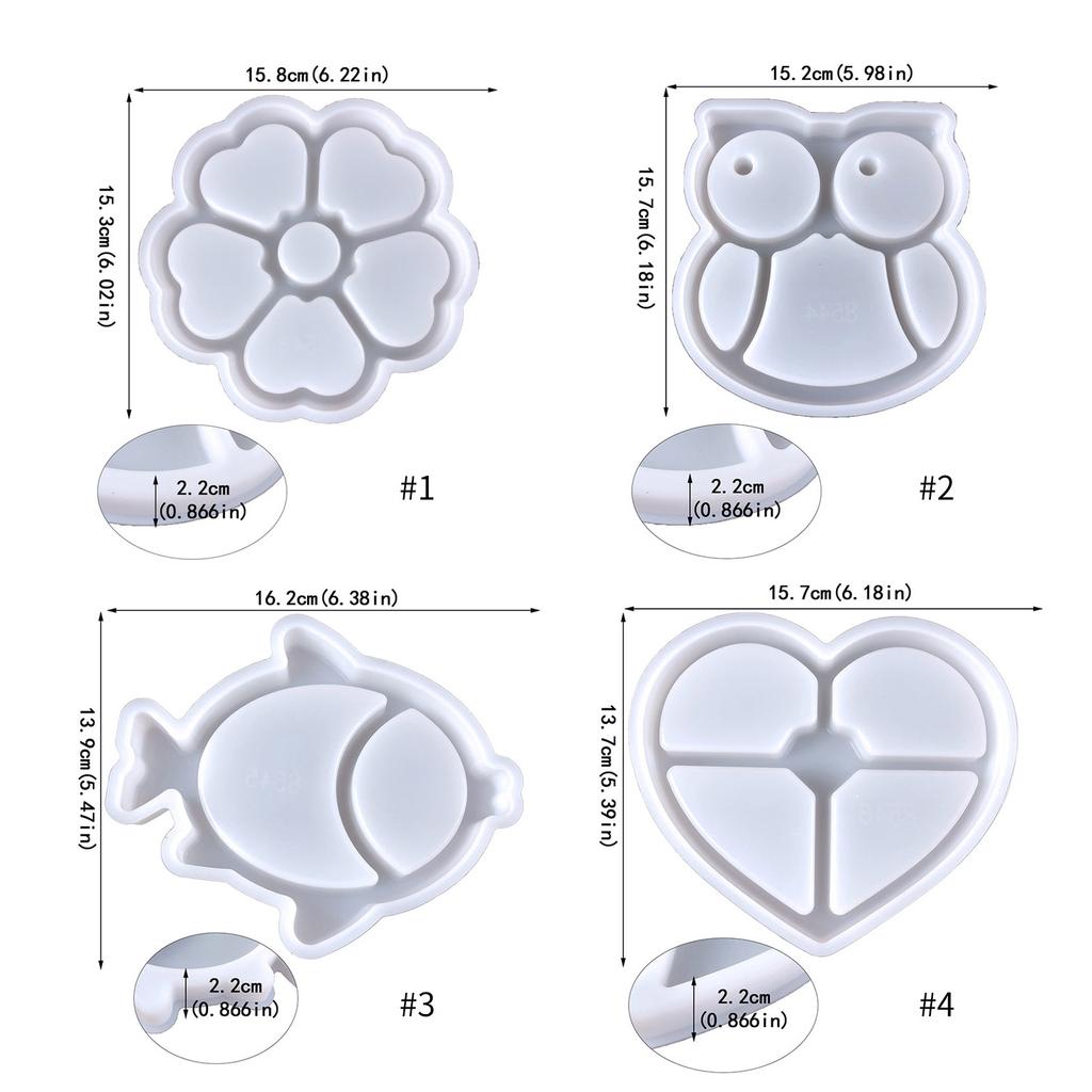 Heart Jar Epoxy Resin Casting Mould DIY-Ashtray Jewelry Trinket-Containers Mold