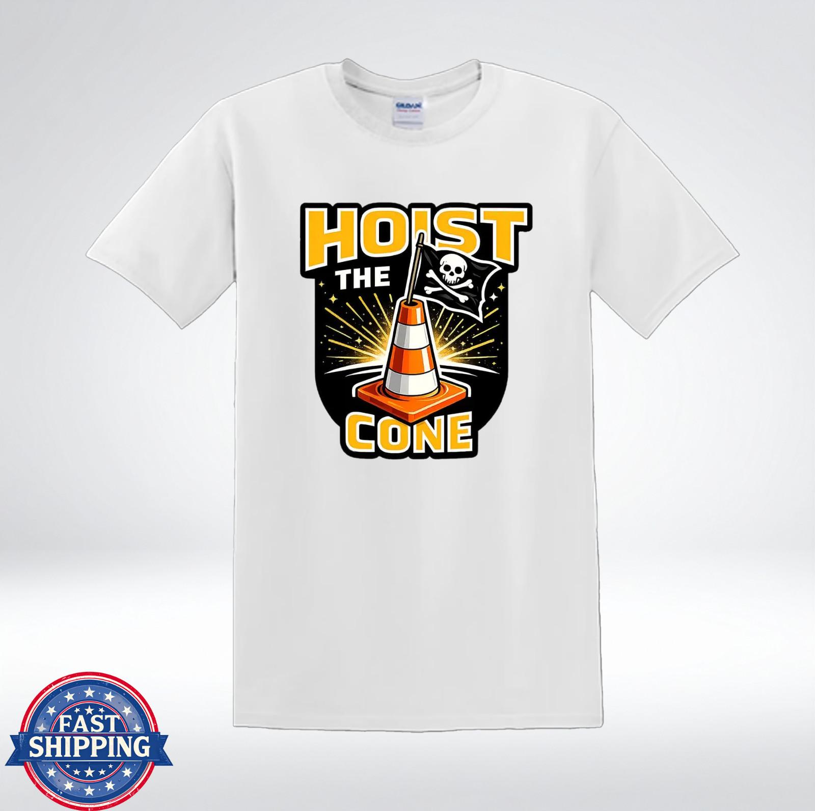 Hoist The Cone Shirt Funny Pirate Traffic Cone Humor Graphic T-Shirt XXL
