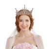 Adjustable Hair Accessory with Sparkling Stones Elegant Queen Crown Decoration Unique Wedding Hairband for Bride