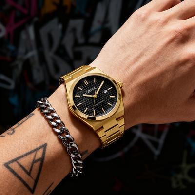 Luxury Men Quartz Watches for Man Waterproof Luminous Date Week Stainless Steel Wristwatch Male Gifts