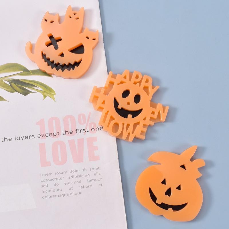 Halloween Dekor Rolig Pumpalykta Silikonform DIY Pumpa Kristall Epoxiharts Formar Rumsinredning Tårtdekorationsverktyg