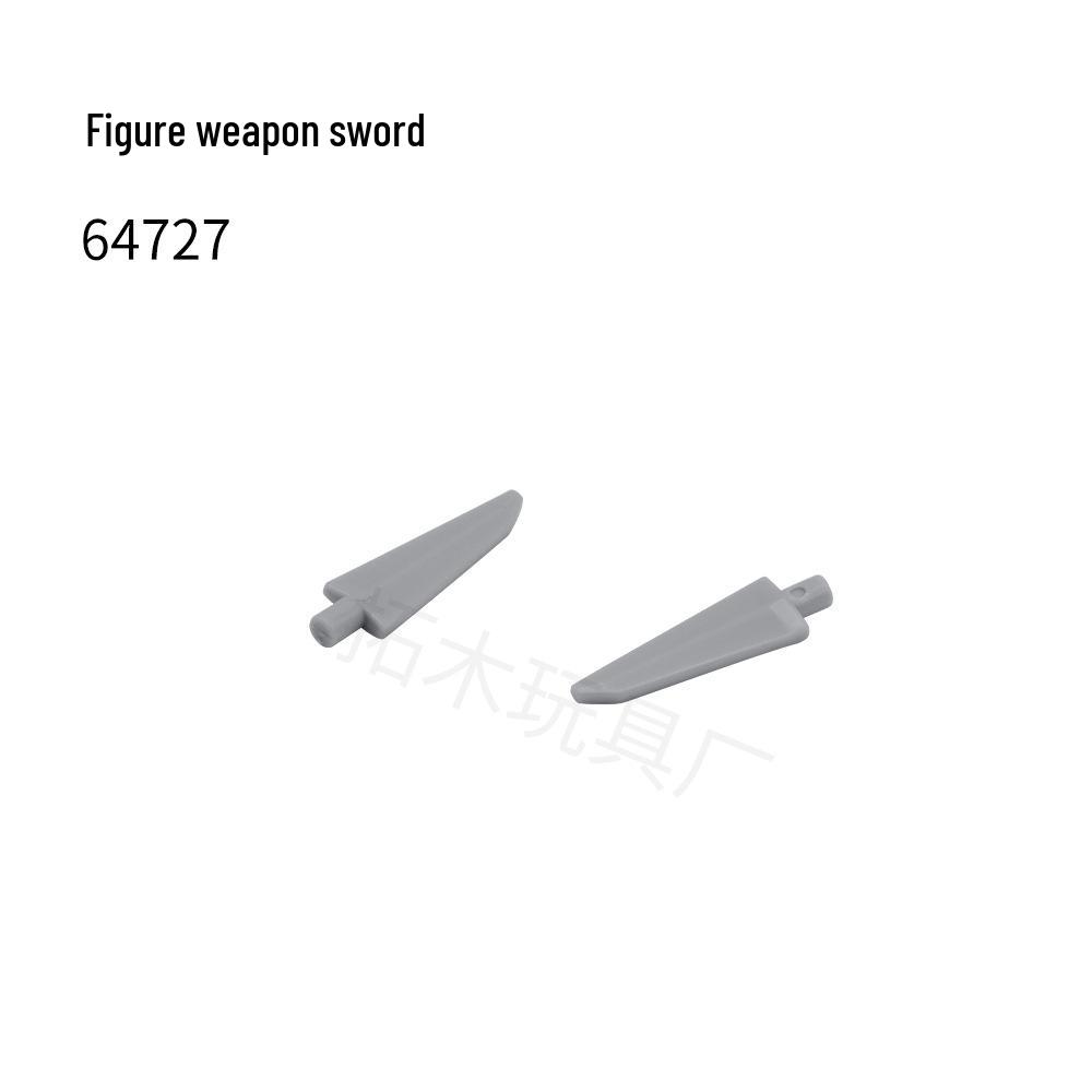 LEGO-Compatible Brick Figure Sword Weapon 64727 серый