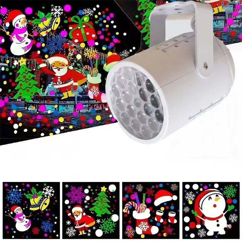 Christmas Ocean Projector Night Light Cartoon LED Lamp for Kids Bedroom Festival Party Stage Atmosphere Light