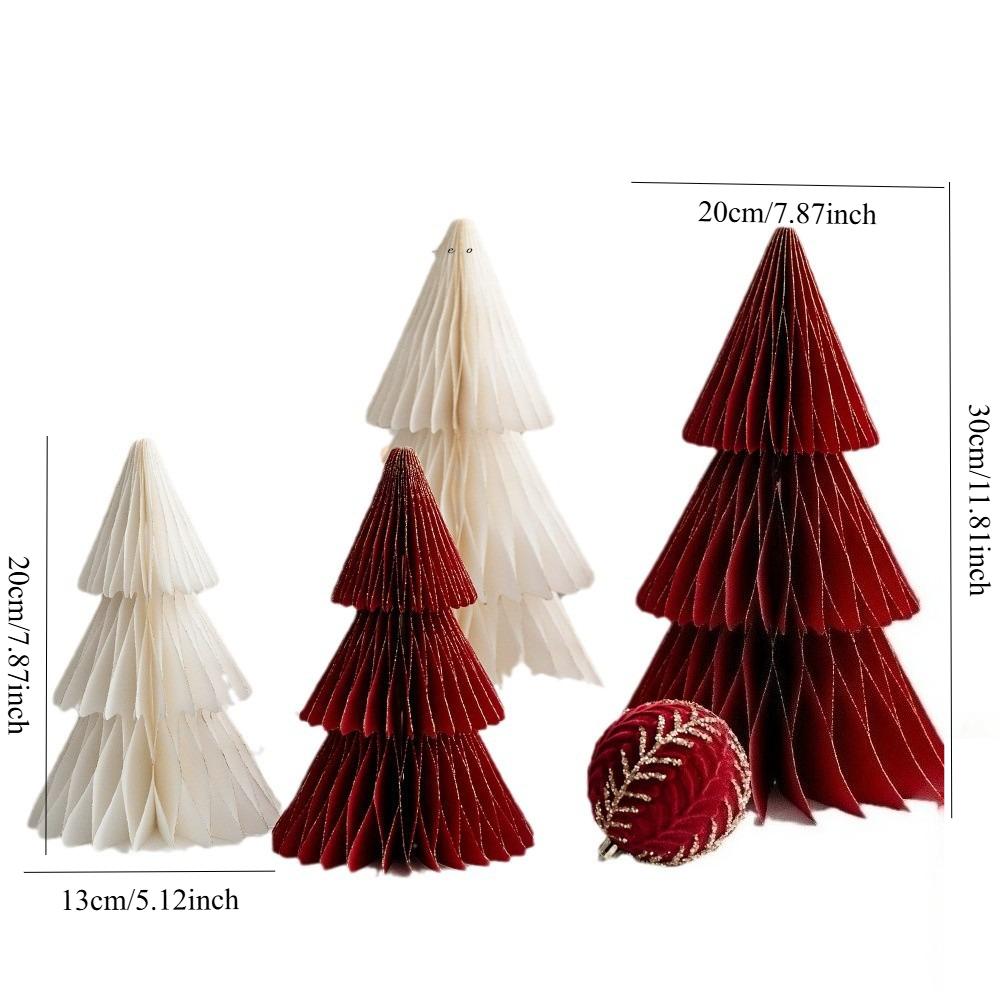 2 kusy vánoční dekorace origami vánoční stromek bytové doplňky stolní sváteční atmosféra dekorační rekvizity
