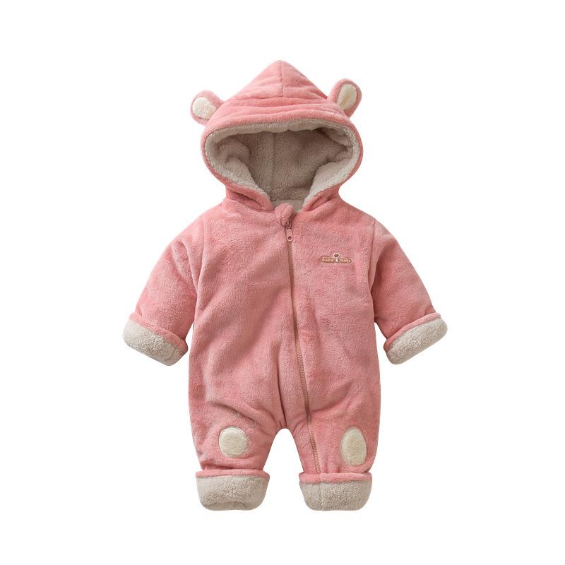 Koselig fløyel babyromper for gutter og jenter - Ideell for høst- og vinterutflukter