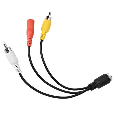 Car Video Recorder Extension Cable Air Head Male To AV Male DC Female Monitor Adapter
