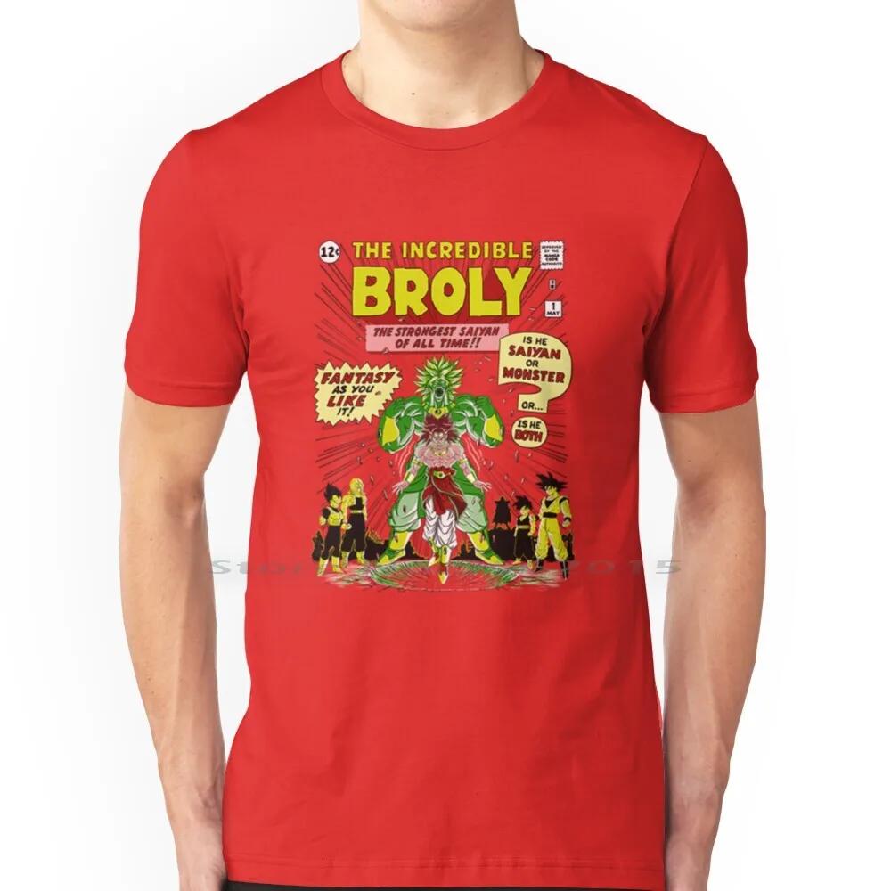 The Incredible Broly T Shirt 100 Cotton Rbrow Super Cartoons Animation Anime Manga Tv Z Broly Idea Quote Sayings Funny Humor