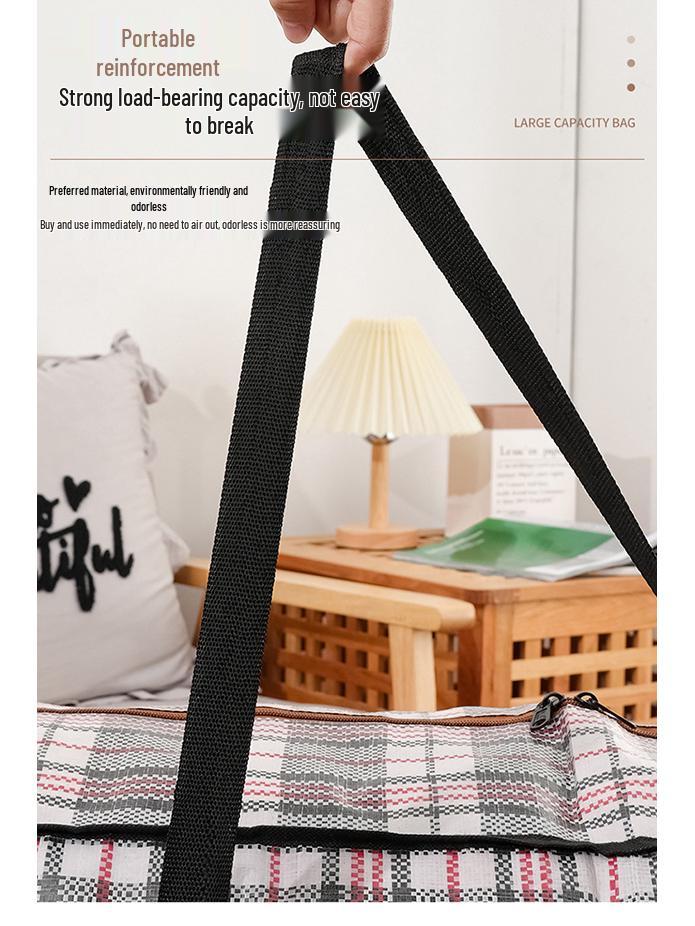 Cotton Woven Travel Storage Bag for Quilts and Clothes