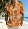 Men's Watercolor Print Short Sleeve Shirt, Spring Summer Minimalist Hawaiian Vacation Blouse, Loose Casual Top