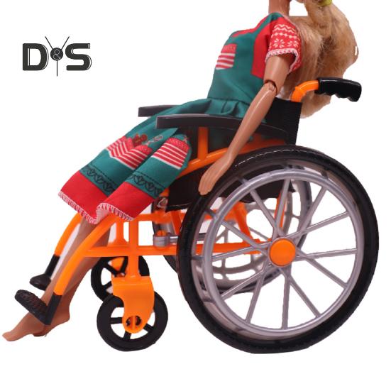 Mini Wheelchair Toy Set for Dollhouse Miniature Model with Crutches House Decoration DIY Crafts Sand Table Accessories Wheelchair Toys Mini Crutches