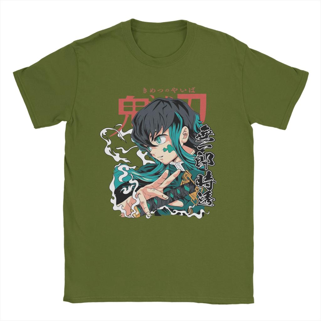 Muchiro Tokito Demons Slayers Tshirts Unisex Fashion 100 Cotton Tee Shirt Round Collar Short Sleeve T Shirts Summer Tops