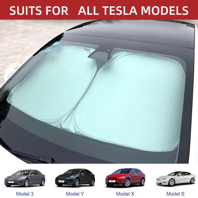 

Car Sunshade Heat Insulation Front Windshield Protector, Summer Square Block Design