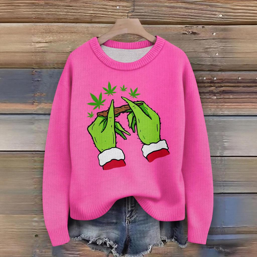 Women's Fashion Casual Long Sleeve Neck Sweater Pullover Top