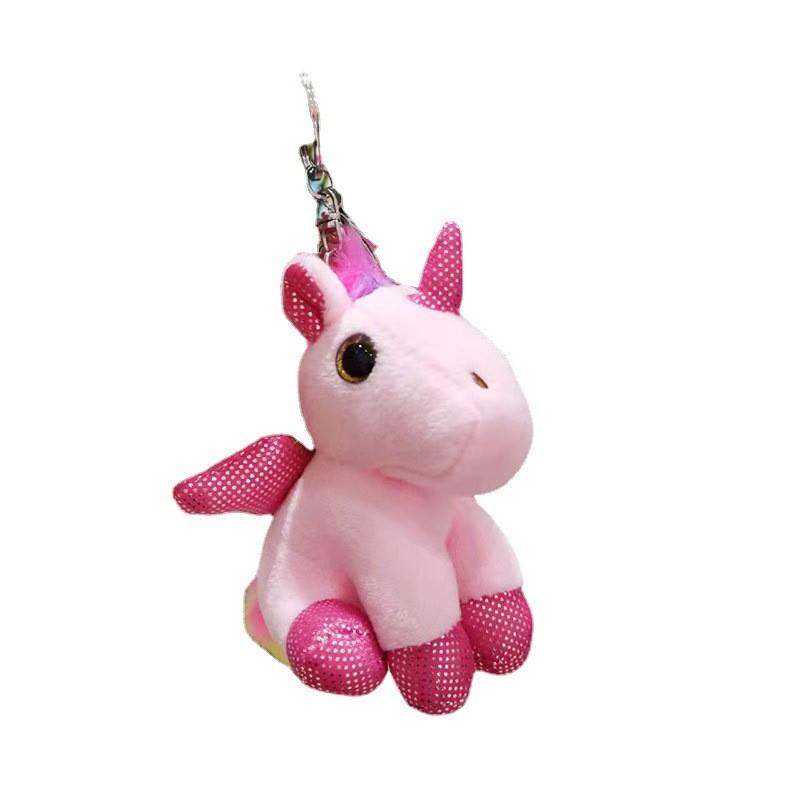 Adorable Plush Unicorn Keychain Doll Cute Cartoon Backpack Charm For Kids Gift