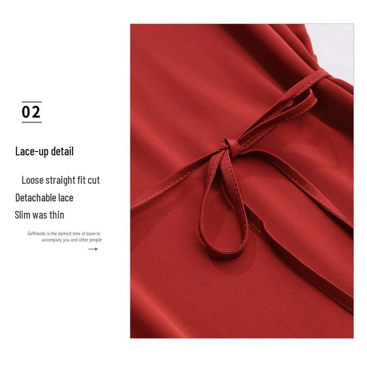 2026 New Elegant Mulberry Silk Mid-Length Dress - Round Neck & Casual Fit