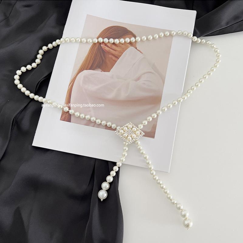 Sophisticated Waist Pearl Chain For Women With Elegant Designs And Details Rhinestone