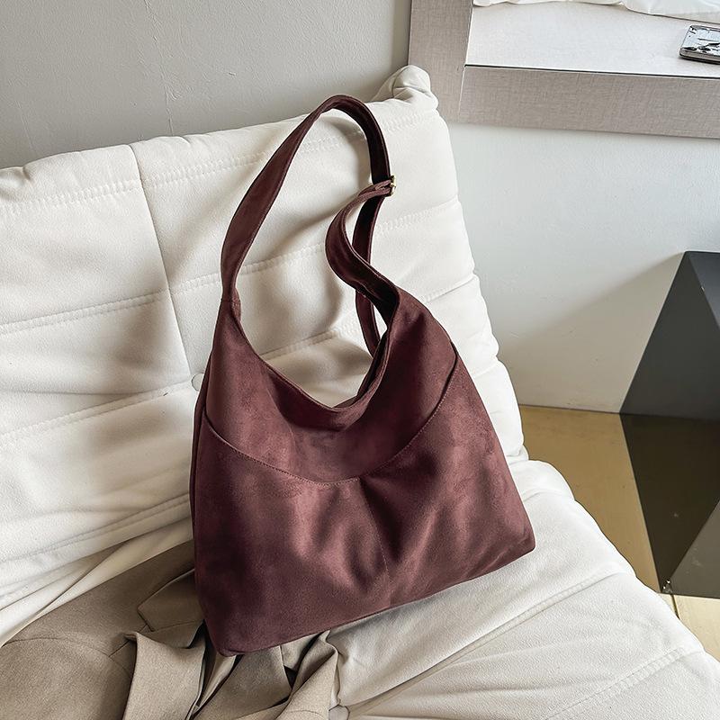 Women's 2025 Retro Handbag - Large Capacity, Frosted Texture, Versatile Crossbody Shoulder Tote