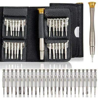 Screwdriver Set - Largeight - 25 Pieces - Black Leather Pouch - Torx Bits - Versatile Use