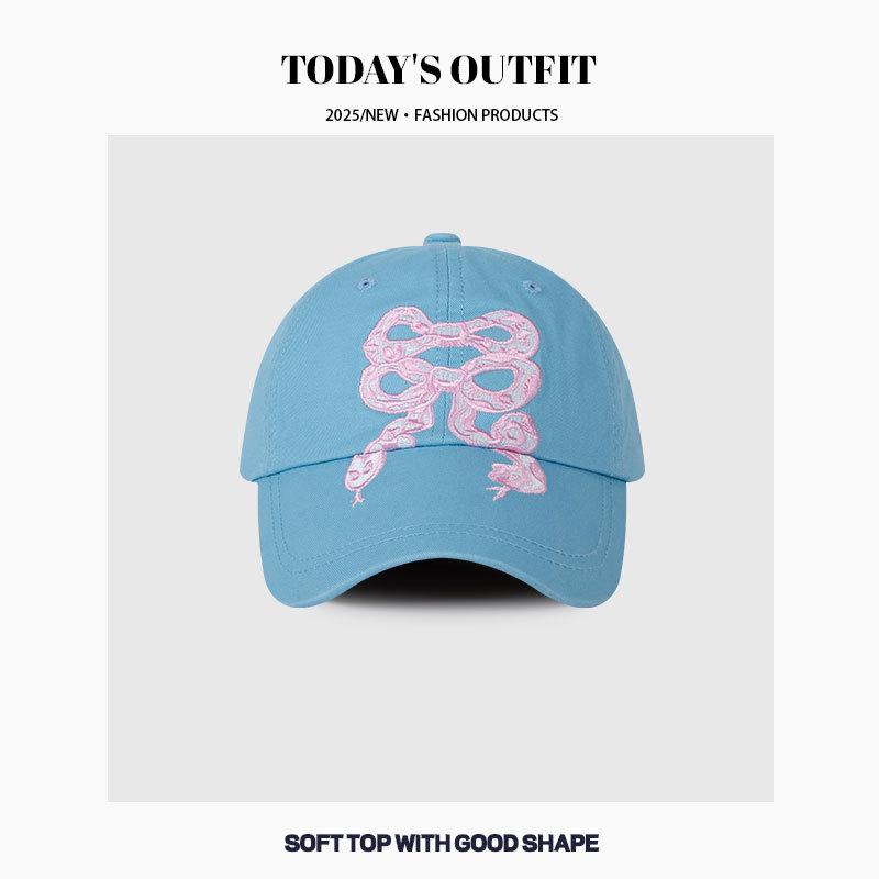 Bow Embroidered Printed Baseball Cap Fashionable Casual Ins Baseball Cap Women