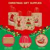 12-96PCS Christmas Treat Bags Printed Pattern with Handles Portable Storage for Holiday Gift Wrapping Birthday Party Favors
