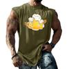 Men Sleeveless Tank Top Loose Fit Casual Streetwear Sport Vest with Textured Pattern Printed Design for Everyday Vacation Wear