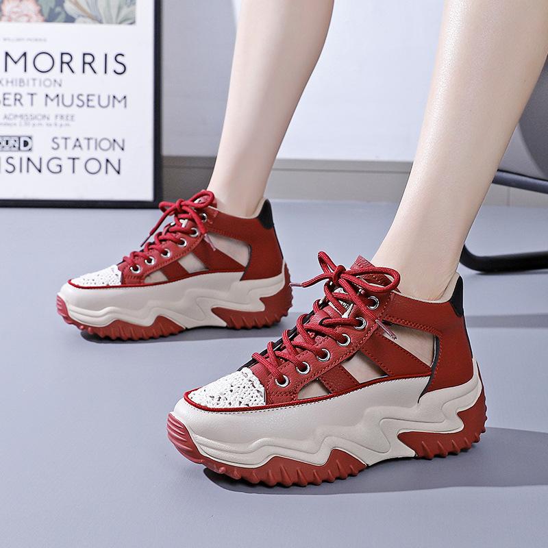Woman's Elegant Breathable Hollowed-out Shoes Summer Luxury Women Sandals Outdoor Street Style Elevated Casual Sneakers Zapatos