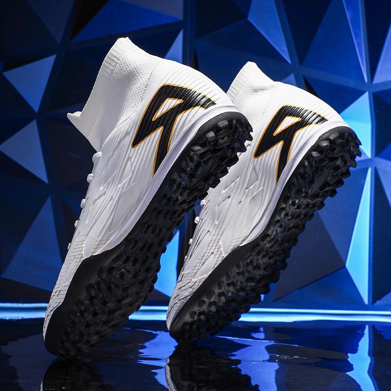 Fußballschuhe für Herren Damen Kunstrasen Hallenfußballschuhe Unisex Hoher Knöchel TF Fußballschuhe Jugend Trainingsschuhe