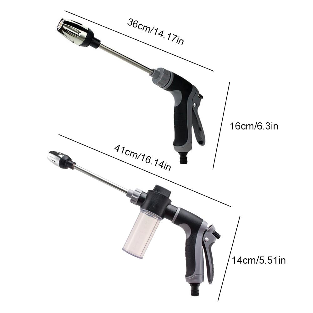 Pistolet à eau haute pression pour lavage de voiture, Nettoyage extérieur de camping-car, Nettoyage avec bouilleur à mousse, Buse pour tuyau d'arrosage de jardin, Douche de jardin