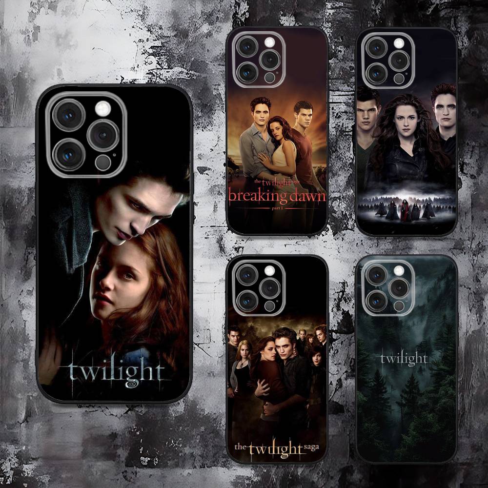 Etui na telefon Saga Zmierzch Edward dla iPhone 16,15,14,13,12,11,Pro,Max,Plus,X,XS,SE,E,Mini, Miękkie Silikonowe Czarne Etui