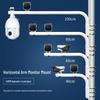 ZSX4100 Outdoor Monitoring Bracket, Swivel Wall/Pole Mount with 42mm Tube and 100CM Horizontal Arm